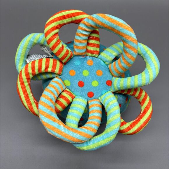 Jellycat Dotty Octopus Plush Blue Polka Dot Chime Rattle Toy Retired Soft Baby - Picture 6 of 8